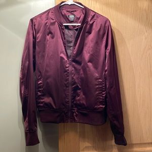 Women’s burgundy members only style jacket, size large